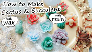 How to Make Wax or Resin 🌵Cactus & Succulent 🌺DIY Resin 🕯️Candle Craft