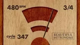 480 BPM 3/4 Wood Metronome HD