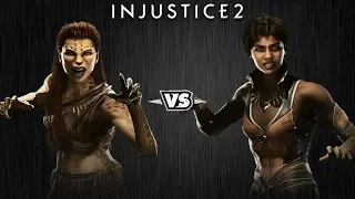 Injustice 2 - Гепарда против Виксен - Intros & Clashes (rus)