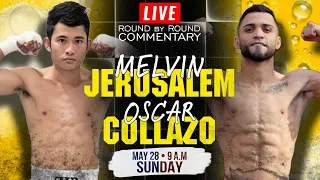 🔴LIVE Melvin Jerusalem vs Oscar Collazo Boxing Commentary | WBO World Mini-Flyweight Championship