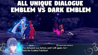 Fire Emblem Engage - ALL Emblem vs Dark Emblem Unique Dialogue