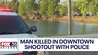 Man killed in downtown Orlando shootout with police officers