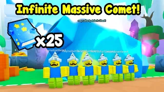 Using 25 Massive Comet Books To Get Infinite Comets In Pet Simulator 99!