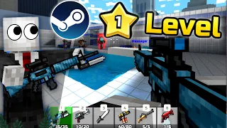 Starting From LEVEL ONE on PC EDITION Pixel Gun!