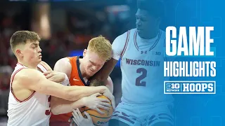 Illinois at Wisconsin | Highlights | Big Ten Men's Basketball | March 2, 2024