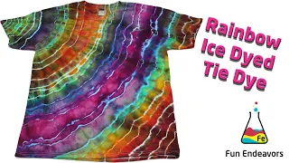 Tie Dye Patterns:   Ice Dyed Rainbow Geode Style [Muck Dyed]