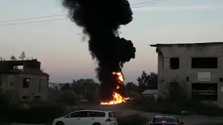 Пожар на Хрустальной в Калуге