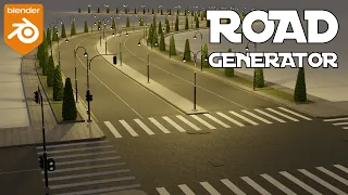 Blender road generator - Geometry Nodes