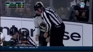 Christian Folin lays out Kopitar, fights Richards 10/19/14