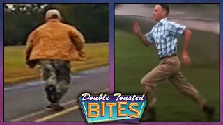 MAN PULLS A FORREST GUMP RUNNING FROM TRAFFIC STOP | Double Toasted Bites