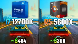 INTEL i7-12700K vs RYZEN 5 5600X | Test in 6 Games