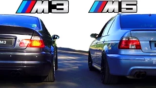 BMW M5 vs BMW M3 Sound E39 E46 Exhaust REVS revving Battle BMW Fans Schweiz