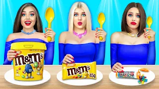 Big, Medium and Small Food Challenge | Last To STOP Eating Wins! Big Giant Food by RATATA COOL!