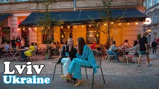 LVIV, UKRAINE, Walking Tour - Saturday evening in Lviv: Magic of the City [ 4K HDR - 60 fps ] 2023