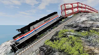 Crazy High Speed Train Crashes #82 - Beamng drive | Dancing Cars