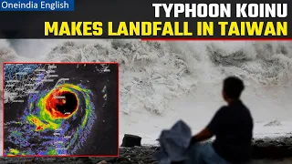 Taiwan: Typhoon Koinu brushes past with lashing rain; 190 people hurt | Oneindia News