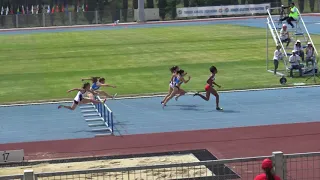 100m Hurdles, Heat 2, Women, Balkan Championship U18, Istanbul, Turkey, 2018