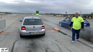 Volkswagen Golf 2 1.9 TDI vs Volkswagen GOLF IV drag racing 1/4 mile 🚦🚗 - 4K