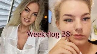 PARTY 🎉! WEER ZIEKENHUIS! DOWN&MANIFESTEN! £ Live of Melanie £ Weekvlog 28