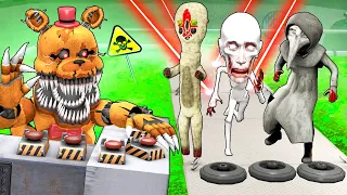 ФРЕДДИ АНИМАТРОНИК ПРОТИВ SCP! КТО ОСТАНЕТСЯ В ЖИВЫХ? СТРАШНАЯ ДОРОГА СМЕРТИ С SCP В Garry`s Mod