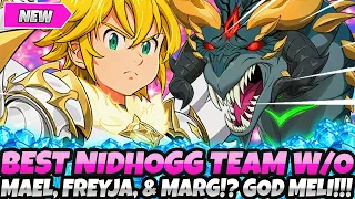 *BEST NEW FAST & EASY NIDHOGG TEAM* W/O MAEL, FREYA & MAGARET! GOD MELIODAS GUIDE (7DS Grand Cross