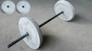 Homemade Concrete Barbell - DIY Weights