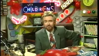 BBC1 breakdown during Noel's House Party, 1993. Noel Edmonds in the broom cupboard