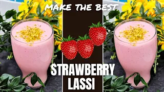 Strawberry Lassi | Strawberry Yogurt Smoothie | Sweet Lassi | Summer Special Drink #Shorts