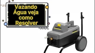 karcher HD585 vazando água e sem pressão, troca das gaxetas e parafusos quebrados.