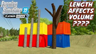 Does Log Length Affect Autoload Container Volume | Farming Simulator 22