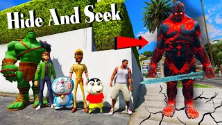 GTA 5 : Shinchan Playing Hide And Seek With Lava God & Ben10 Hulk Singham's 😱 Full Sad😭