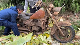 Full restoration old Euro Motorcycle |  Repaired motorbike after being forgotten for a long time