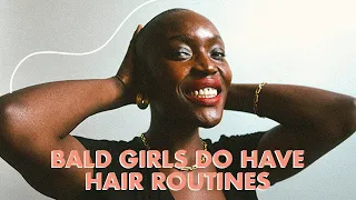 A Bald Girl's Hair Routine