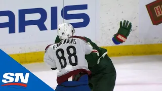 Kyle Burroughs Drops The Gloves With Nick Bjugstad In First NHL Game