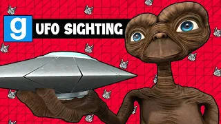 Gmod Sandbox: UFO SIGHTING and Alien Found!