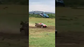 CHOPPER VS TOYOTA SPORTS CAR CHASE WRC SAFARI RALLY OMG MIND BLOWING #rallylovers#wrc #rally #subaru