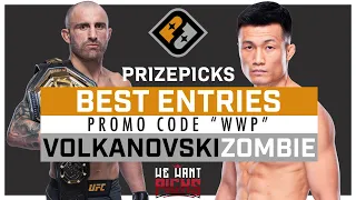PRIZE PICKS: UFC 273: Volkanovski vs. The Korean Zombie PrizePicks Entries