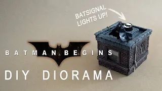 DIY Batman Begins Diorama With a Working Bat Signal