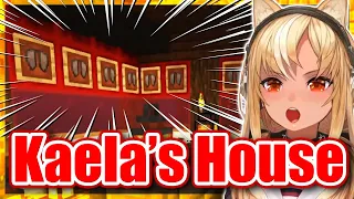 Flare Reacts To Kaela's House, Deep Basement & Elytra Room in Minecraft 【ENG Sub Hololive】