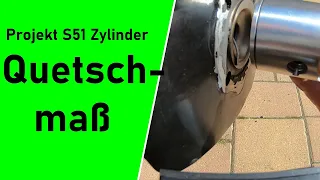 Simson Tuning Projekt S51 Zylinder | mehr Leistung durch Quetschmaß messen und anpassen? Almot 50ccm