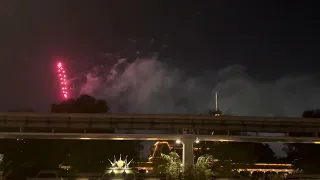 Disneyland Wondrous Journeys with Fireworks view from Downtown Disney to Night 2023