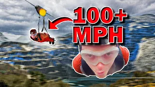 World's Fastest Zipline In A Storm (DANGEROUS)