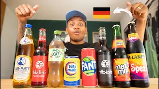 AMERICAN GUY TRIES GERMANY’S FAVORITE SOFT DRINKS!!! (REVIEW)