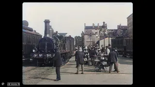 Arrival of a train in Perrache (1896). ✅[Upscale 4к 50FPS]Colorized