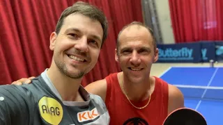 Timo Boll vs Thomas Keinath Training