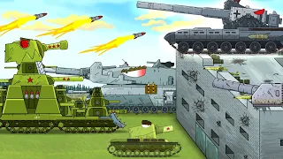 ALL EPISODES ABOUT: KV-44 vs Fortress - Cartoons about tanks