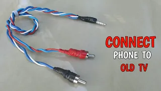 DIY RCA to AUX | Connect your android phone to old crt tv