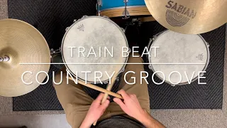 How To Play A Train Beat Country Groove on Drum Set