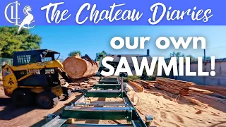 How we're using WOOD from OUR FOREST 🌳 to Renovate the Chateau! 🏰 + Percy Update!