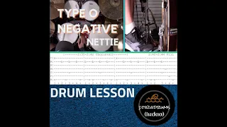 Type O Negative Nettie (Drum Lesson) by Praha Drums Official (40.b)